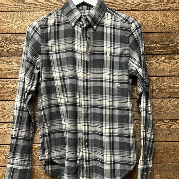 RALPH LAUREN Classic Fit Plaid Twill Shirt Size Small - Picture 6 of 10